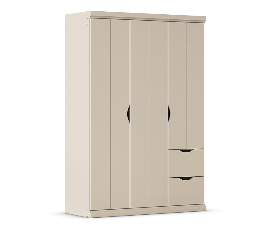 Beiger rauch Kleiderschrank »Frieda«, 3-türig, mit 2 Schubladen.