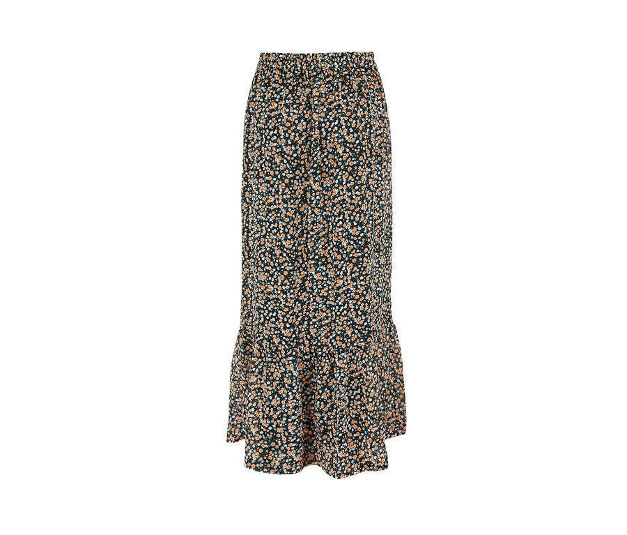 Ein Chiffon-Rock mit Blumenmuster.