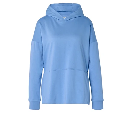 Hellblauer Kapuzenpullover
