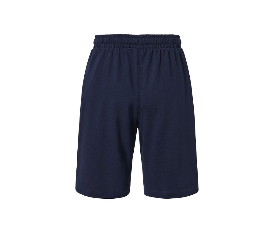 Marineblaue Piqué-Relaxshorts.