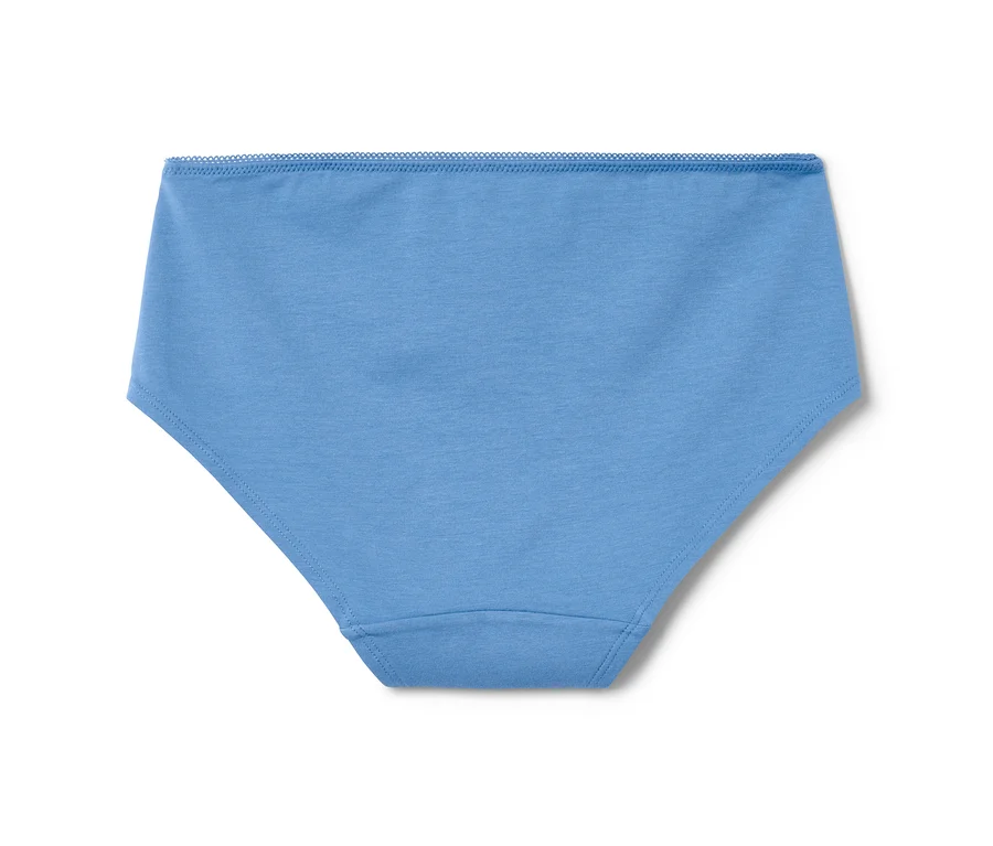 Ein einzelner, hellblauer Slip der 5 Pantys.