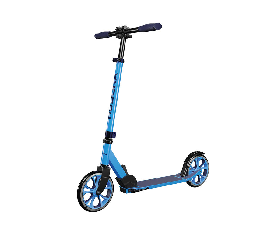 Blauer HUDORA Scooter »Up 200« auf weißem Hintergrund.