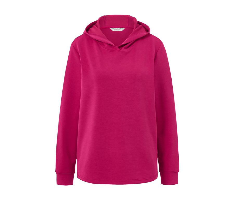 Pinker Hoodie aus Modal-Mix.
