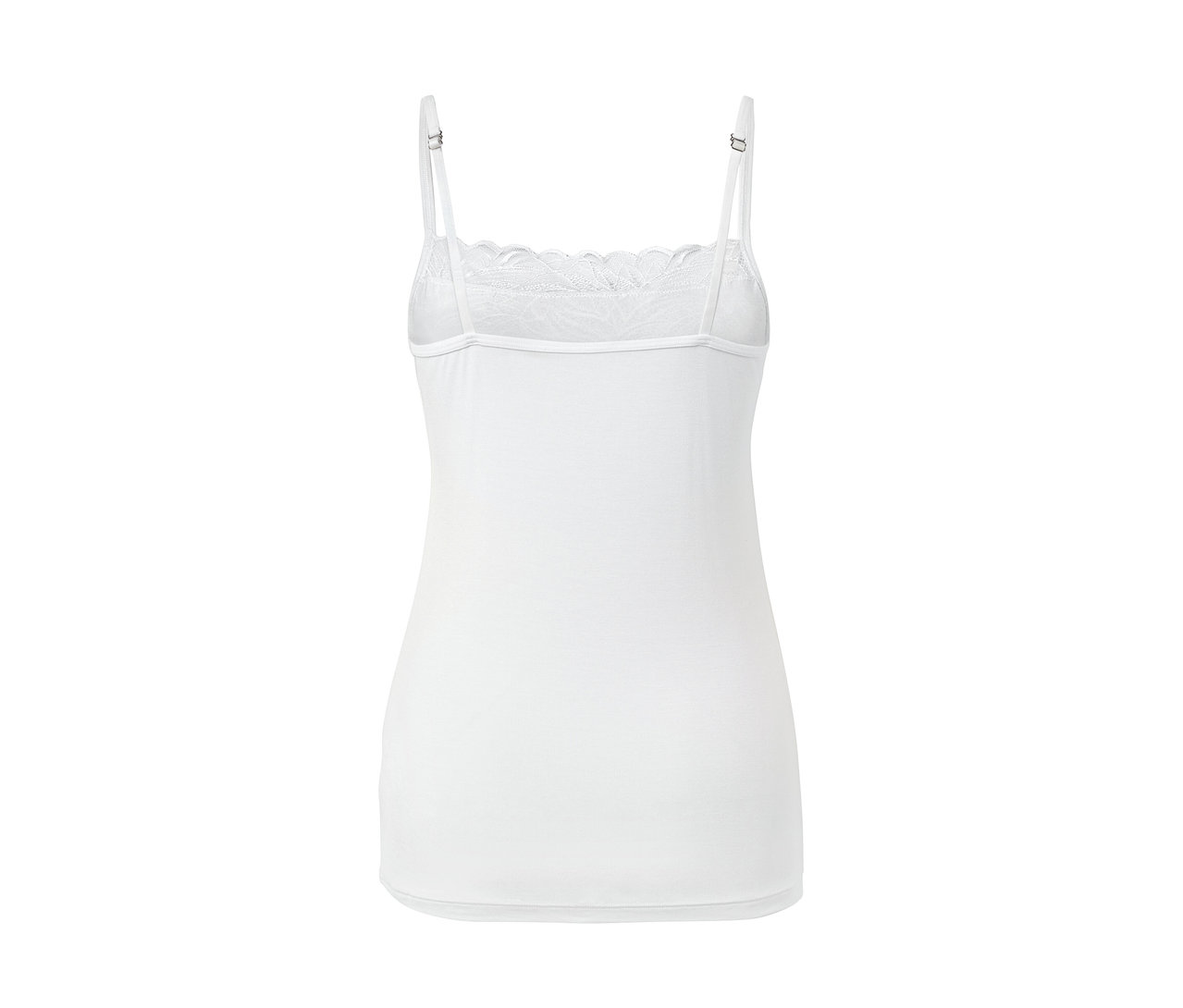 Weißes Hemdchen mit Spitze.