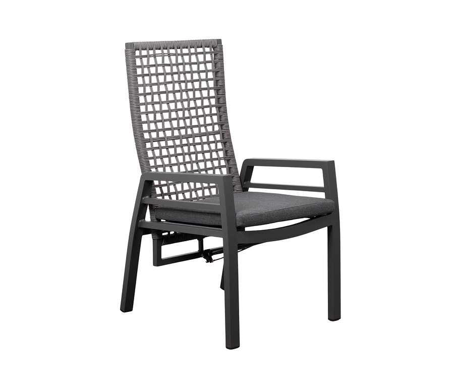 deVries Dining-Set, steingrau-rope.