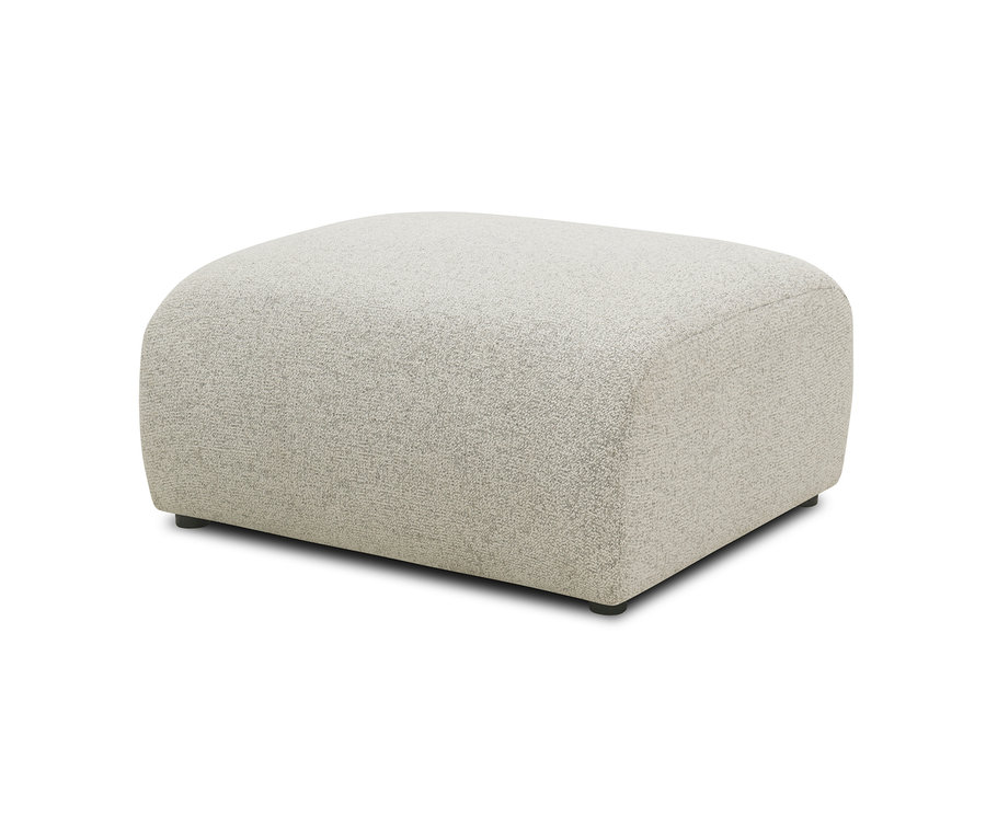 Beiger DOMO Hocker »Bela« vor weißem Hintergrund.