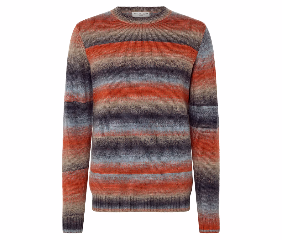 Gestreifter Pullover mit RWS-zertifizierter Wolle.