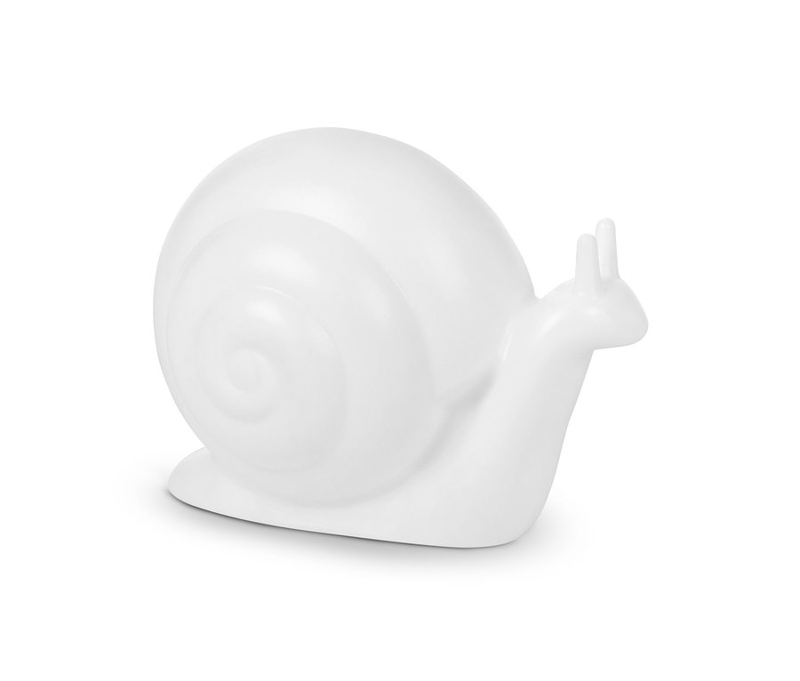 Nahaufnahme einer Solar-Leuchte in Form einer Schnecke.