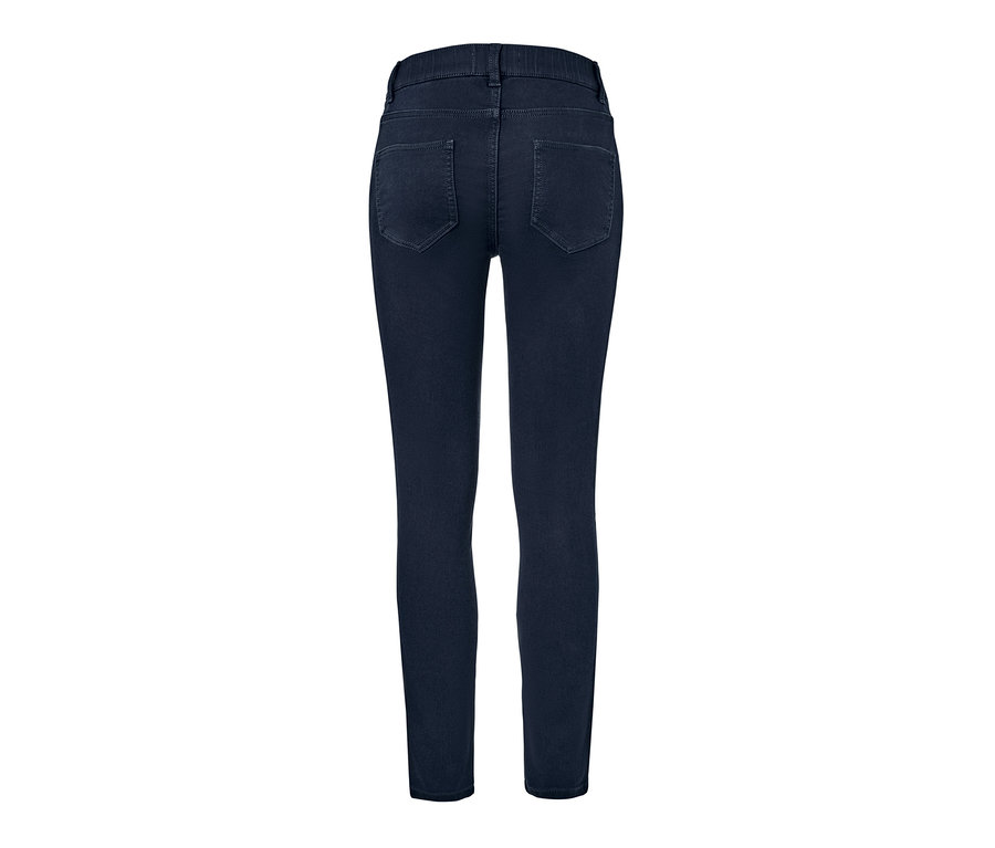 Detailansicht von hinten der dunkelblauen Treggings – Fit »Nelly«.