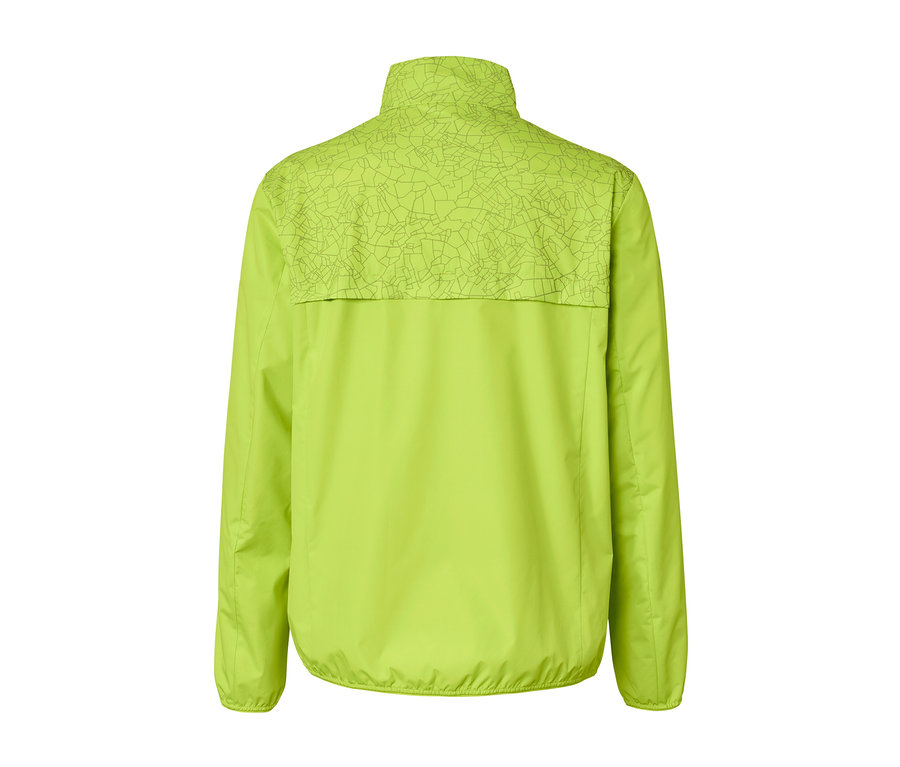 Rückansicht der Windprotection-Laufjacke, neonlime.