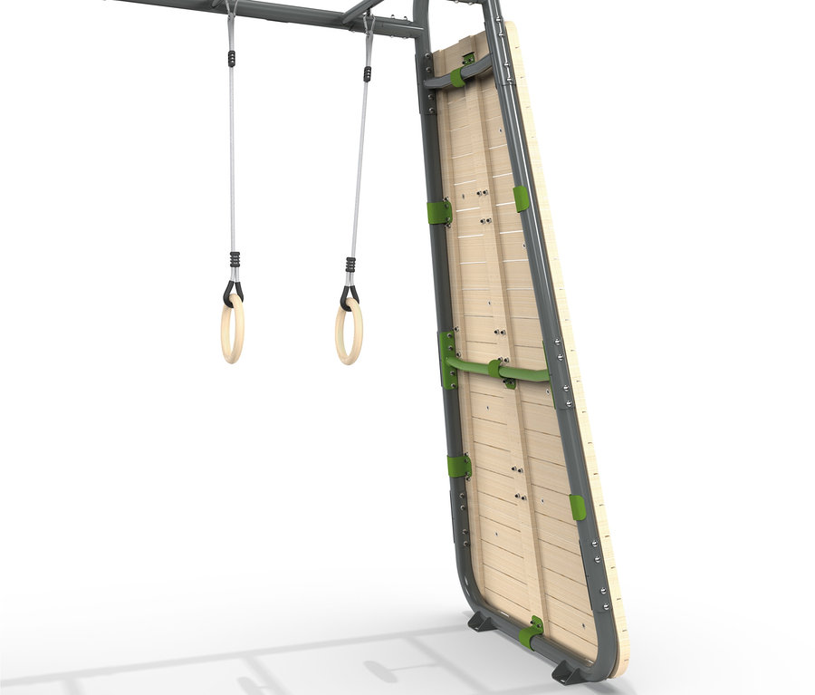 EXIT Klettergerüst MB220 Sprossenwand mit Turnringen.