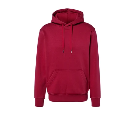 Roter Hoodie.