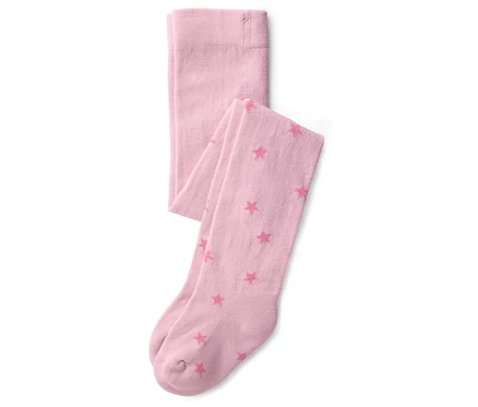 Rosa Strumpfhose mit Sternen.
