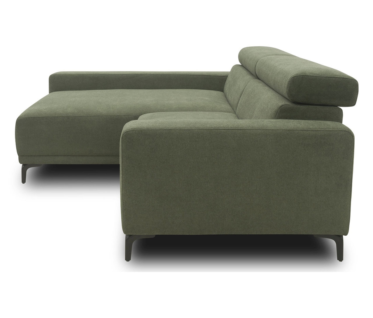 DOMO collection Sofa, grün links.