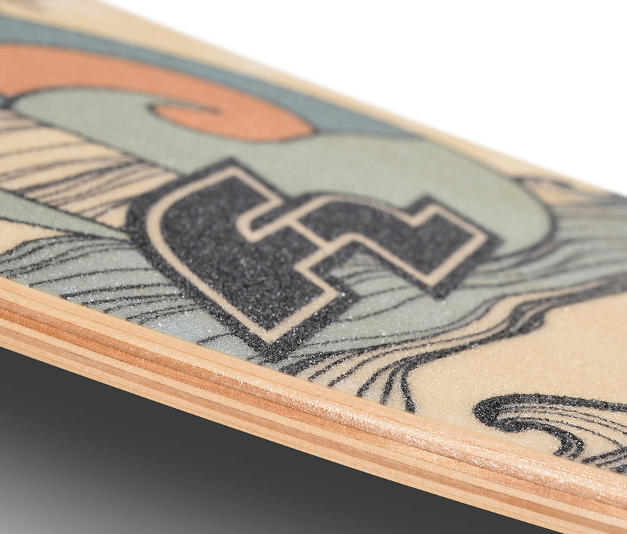 Detailansicht eines F2 Balance Board Halfshell Sets mit Korkhalbkugel.