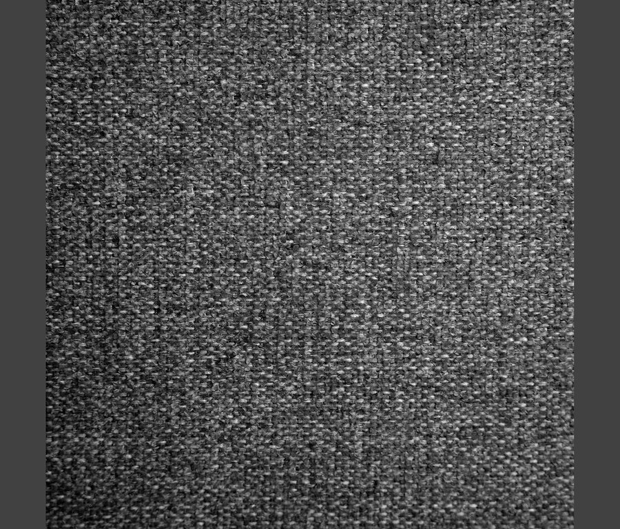 Grauer Stoff mit melierter Textur.