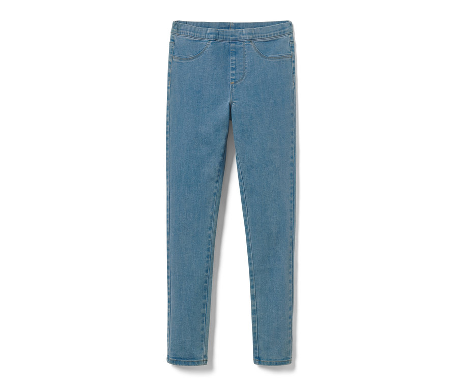 Blaue Kinder-Treggings – Fit »Jule« auf weißem Hintergrund.