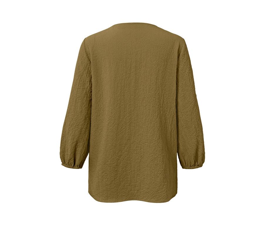Rückansicht einer Tunika-Bluse.