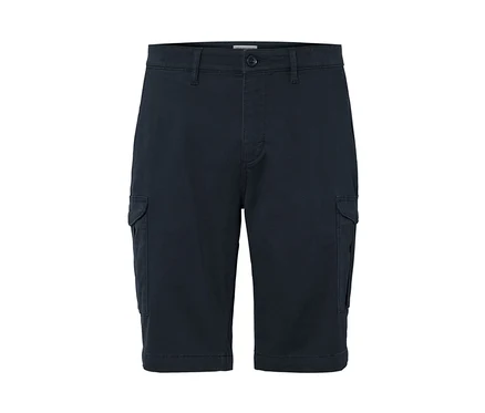 Dunkelblaue Cargo-Shorts.