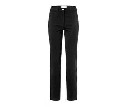 Eine schwarze Bengalin-Hose auf weißem Hintergrund.
