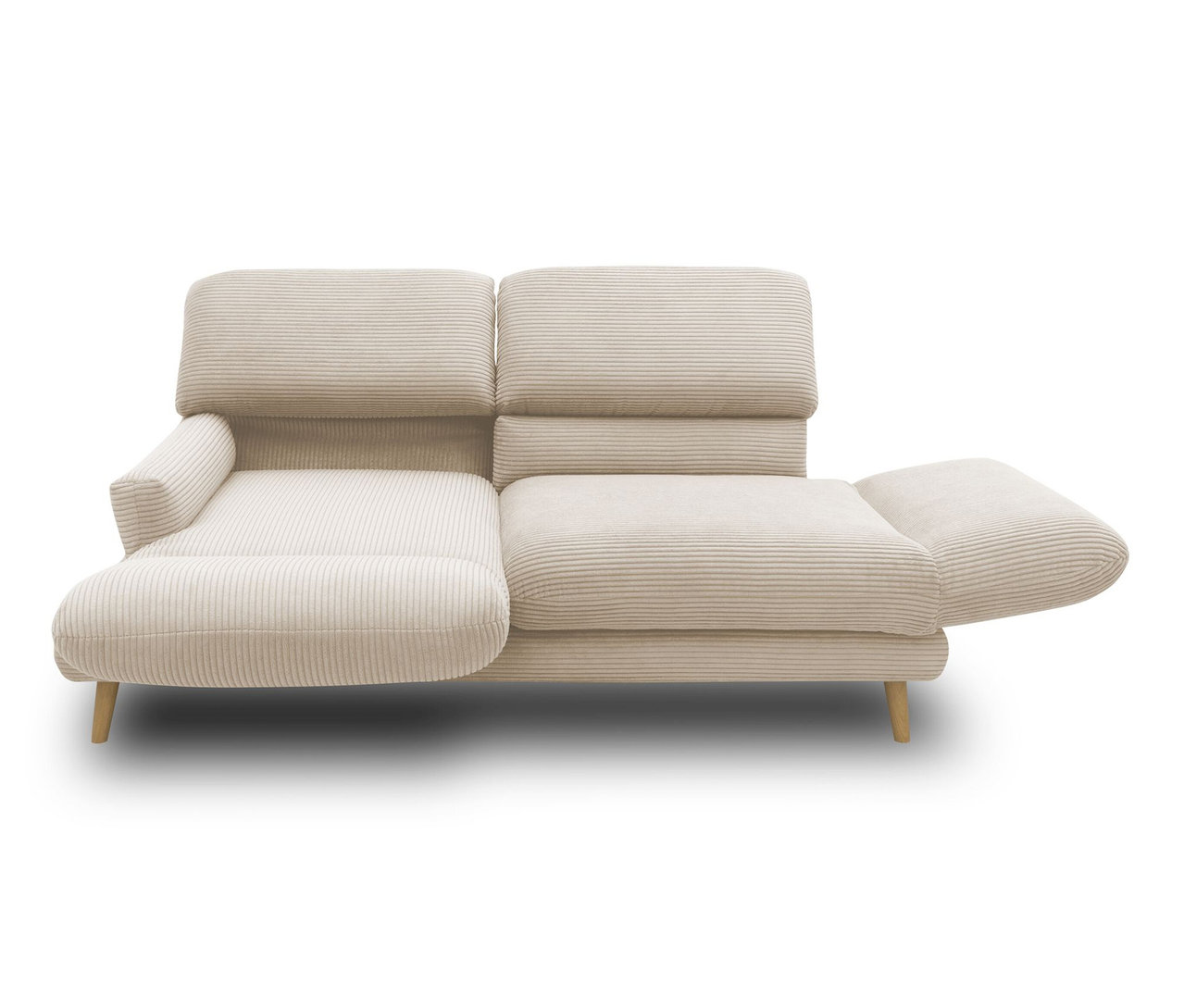Cremefarbenes DOMO 2-Sitzer-Sofa »FuAR«, drehbar.