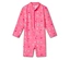 Pinker Baby-Einteiler mit UV-Schutzfaktor 50+, verziert mit Seepferdchen, Quallen, Muscheln und Sternen, mit Reißverschluss.