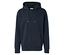 Marineblauer Kapuzenpullover mit Reißverschluss.