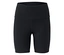 Schwarze, kurze Leggings mit hohem Bund.