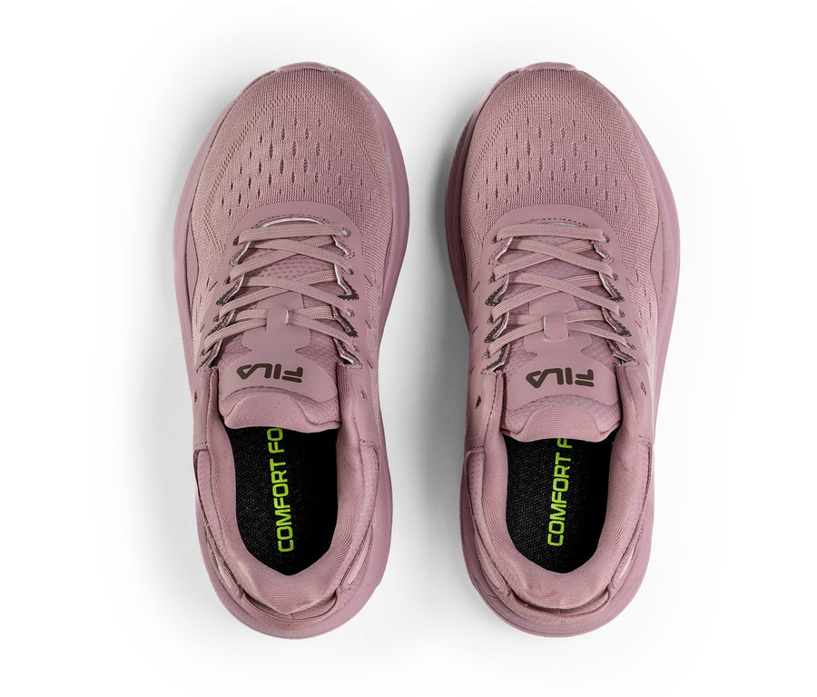 Draufsicht auf ein Paar FILA Retron Damen-Sneaker in Mauve Shadow.
