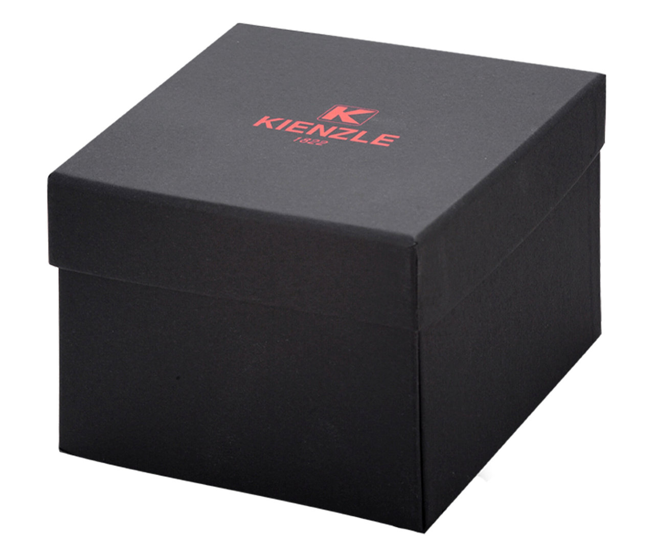 Schwarze, rechteckige Kienzle-Box mit rotem Logo auf dem Deckel.