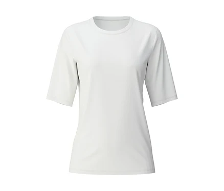 Weißes CALIDA Kurzarm-Sleep-T-Shirt mit Rundhalsausschnitt.