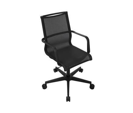 Schwarzer Topstar Bürostuhl »SITNESS Life 40« vor einem weißen Hintergrund.