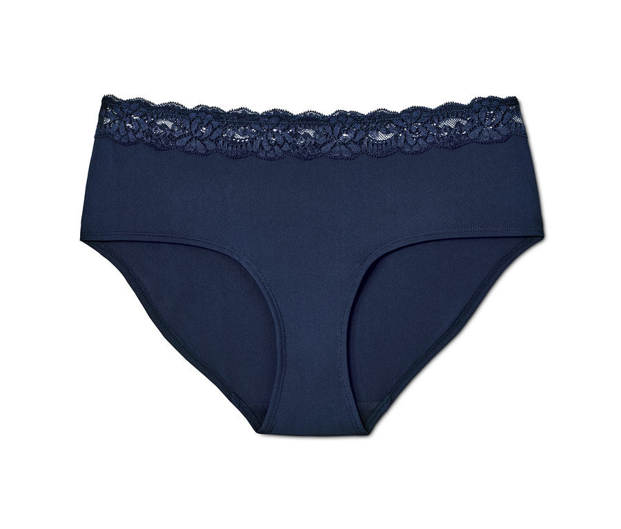 Marineblaue Panty mit Spitze, 5 Stück.