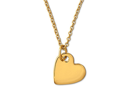 Gold-Kette mit Herzanhänger.