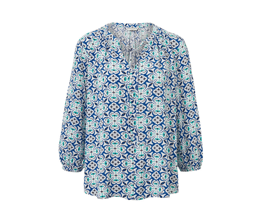 Tunika-Bluse mit Alloverprint.