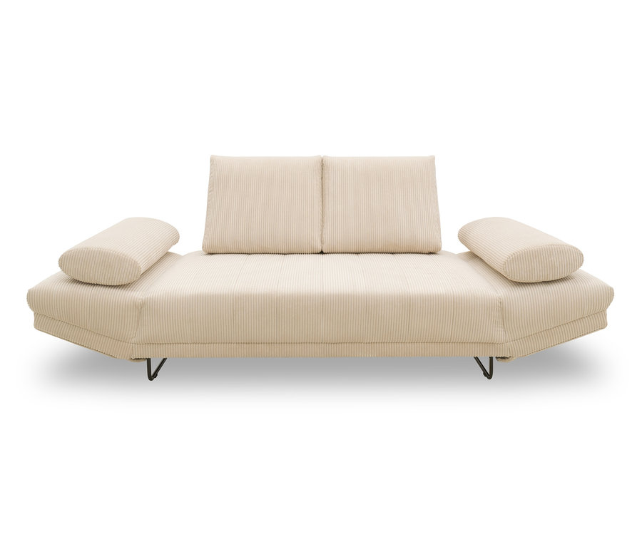 Cremefarbenes DOMO collection Daybed »Molde Leif105« vor weißem Hintergrund.