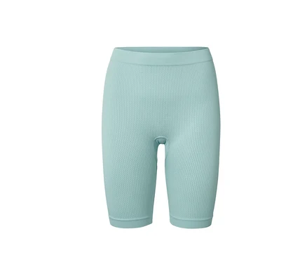 Mintgrüne Seamless-Shorts mit Struktur.