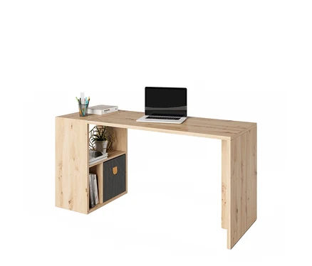 Roba Set »Fortuna«, Beistelltisch und Schreibtisch, Artisan-Eiche, mit Laptop, Stiften, Deko und Ordner.