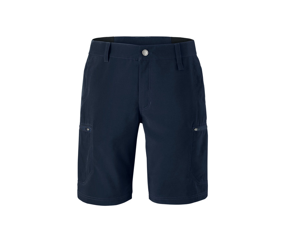 Marineblaue Funktionsshorts.