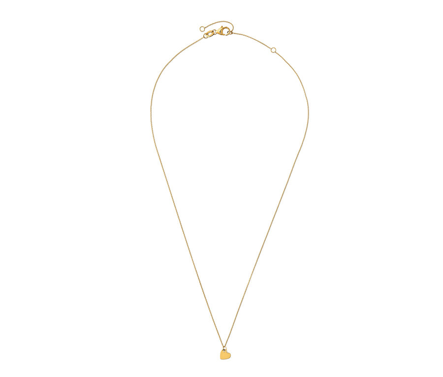 Gold-Kette mit Herzanhänger.