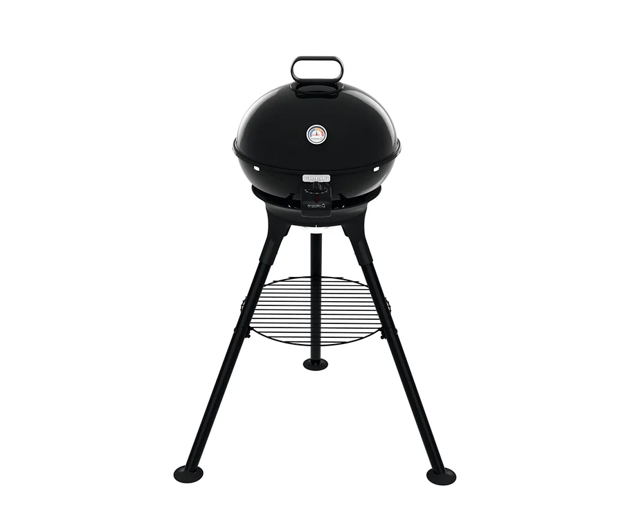 Schwarzer Tefal-Elektrogrill »Aromati-Q« auf drei Beinen.