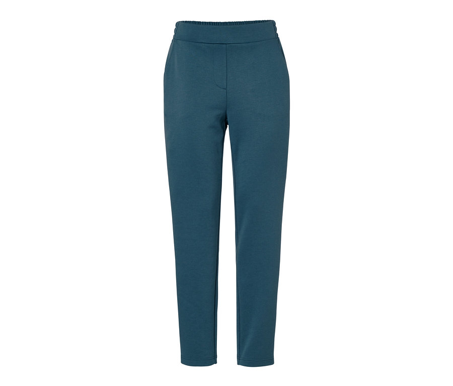 Blaue Joggpants auf weißem Hintergrund.