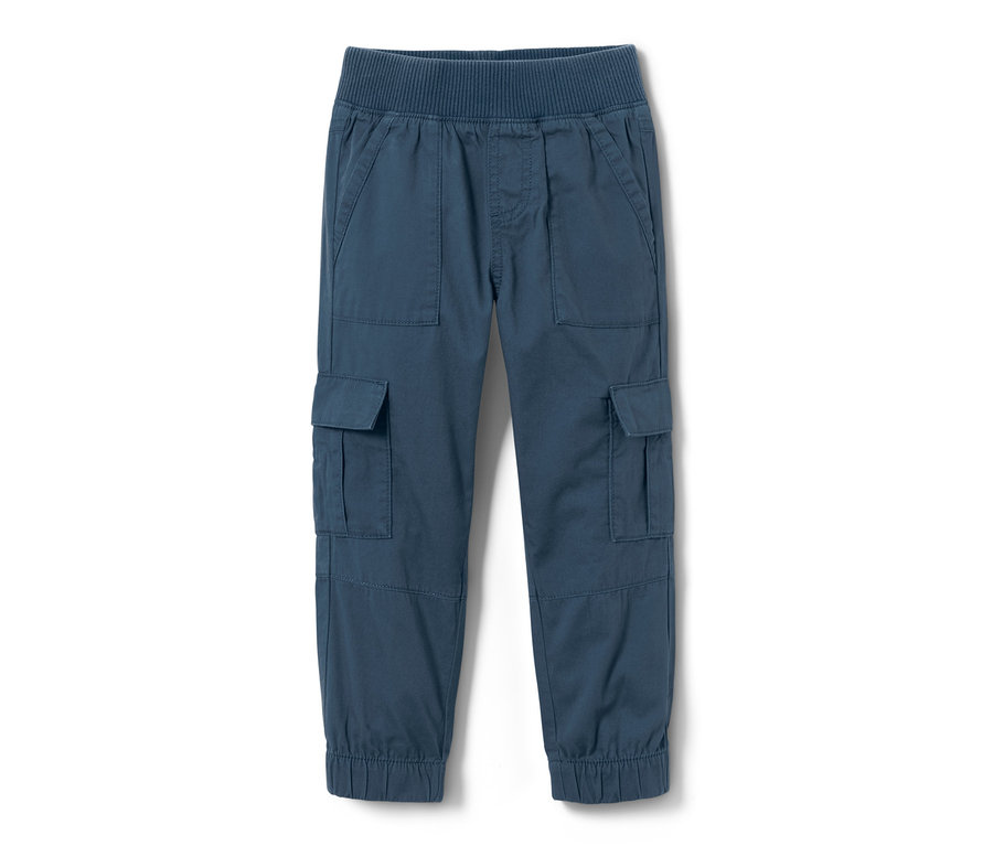 Blaue Kleinkinder-Schlupfhose.