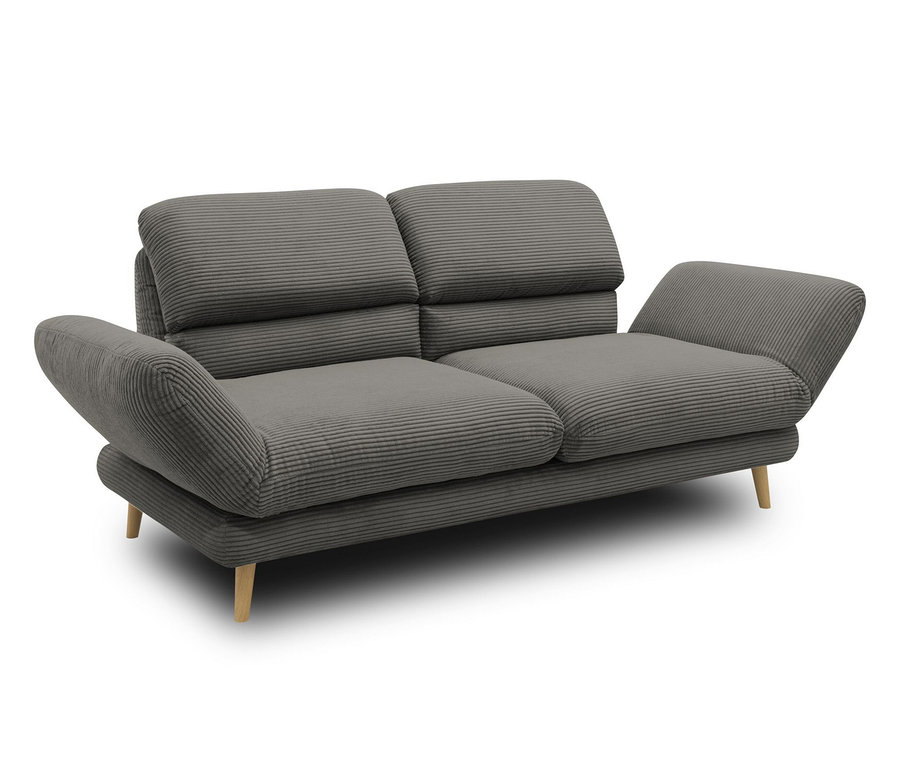 DOMO 2-Sitzer-Sofa »FuAR«, drehbar, dunkelgrau.