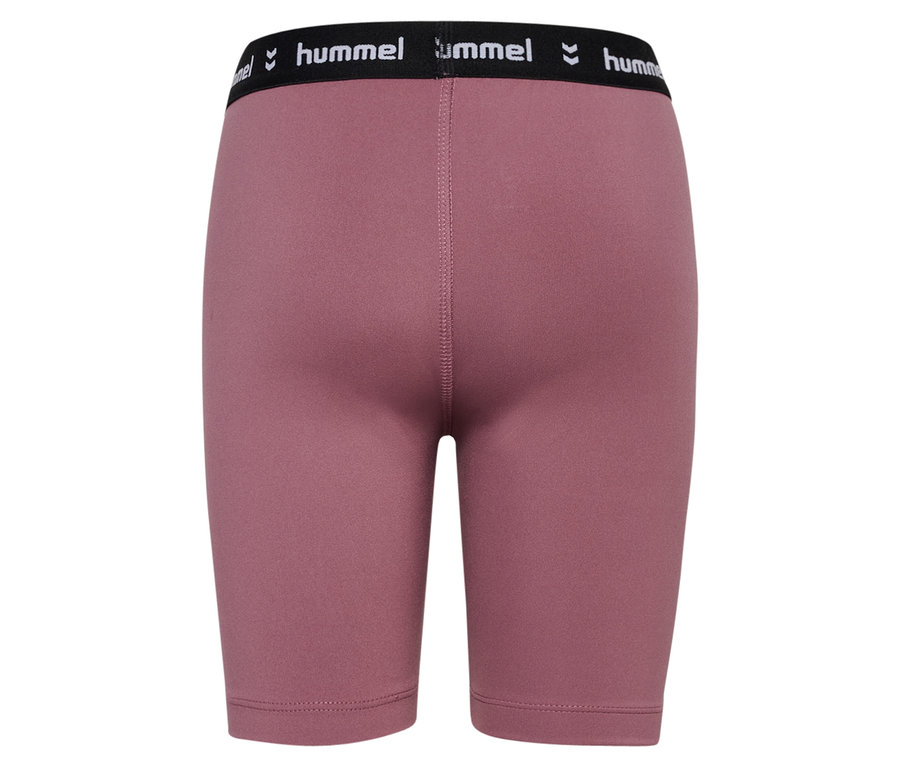 Nahaufnahme der Rückseite der Hummel HMLJR Pulse MW Short Tight in Rosa.
