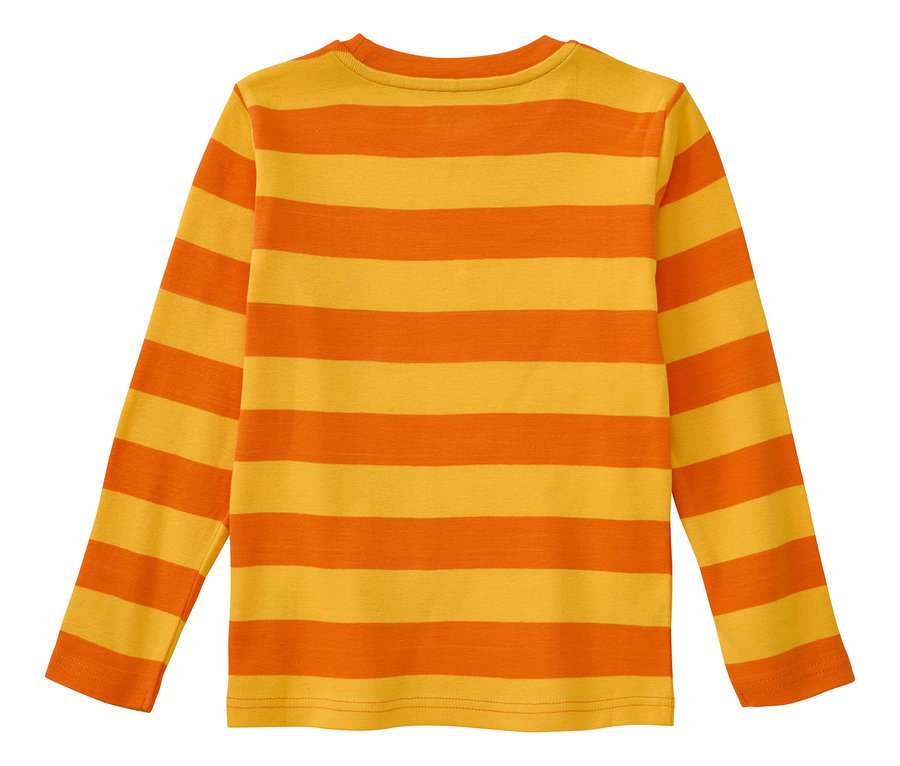 Gelb-orange gestreiftes Jako-O Langarmshirt.