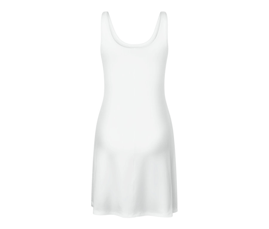 Weißes Sportkleid mit Radler.