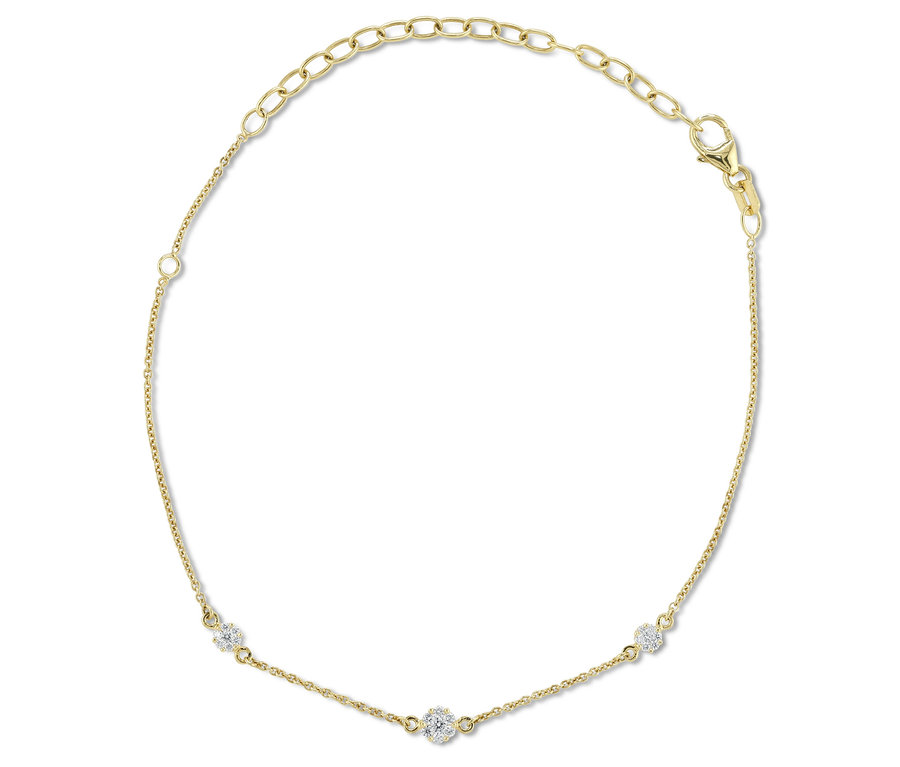 585 Gold Armband mit 21 Brillanten.