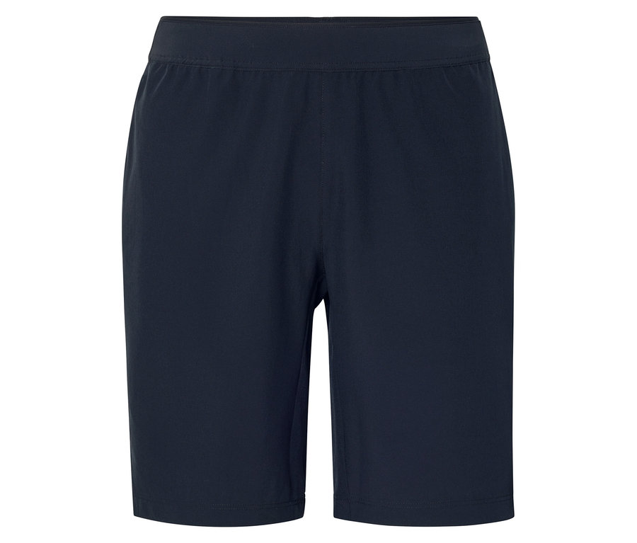 Dunkelblaue Sportshorts.