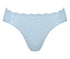 Hellblaue Damenunterwäsche mit gewelltem Bund.